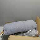 Wesiti Recliner Foot Pillow Cushion High Resilience Sherpa Memory Foam Bolster Sleeping Rest Multipurpose Half Roll Leg Pillow Suitable for Bed Chair Sofa Headrest Back Lumbar Leg Support(Light Gray)