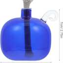 GLEAVI Refillable Glass Oil Lamp 2.75 Inch Borosilicate Round Liquid Oil Candle for Indoor Use Home Decor Ambient Lighting