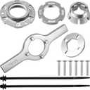 New Upgraded W10324651 Washer Hub Kit with TB123A Spanner Wrench for Whirlpool Kenmore Maytag Washer Machine W10528947 W10396887 W10291415 PS2581262, Metal Mounting Hub
