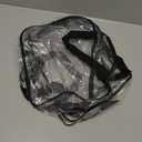 2 x HAOGUAGUA 2-Piece Large Clear Makeup Cosmetic Organizer Bag, Plastic Tote Bags, Waterproof Transparent Handbag Purse