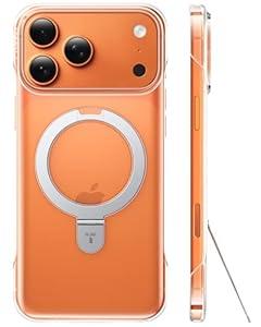 TORRAS Ostand Slim for iPhone 17 Pro Case, Stronger Magnetic Stand Fit for MagSafe, Frameless Ultra-Thin Fit, Anti-Yellowing Clear Borderless Case for iPhone 17 Pro 6.3 inch