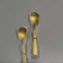 Matte Gold Demitasse Espresso Spoons, Stainless Steel Satin Finish Coffee Spoons, Mini Teaspoons, Sugar Spoons, 4.7-inch, Set of 6, 6-PIECE