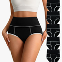 K-CHEONY High Waisted Cotton Underwear for Women Tummy Control Ladies Panties Breathable Full Coverage 5 Pack, XS
