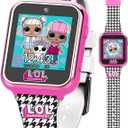 LOL Surprise Kids Smart Watch with Camera, Games, Voice Recorder, Step Counter, 10 Unique Watch Faces, Alarm, Timer, and Calculator - Fun Tech Toy for Kids (Checker Pink)