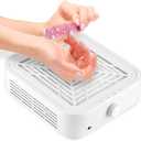 120W Brushless Nail Dust Collector Machine Nail Dust Cleaner with Powerful Suction Extractor Fan for Manicure, Professional Nail Filter for Nail Art, Home Salon Use