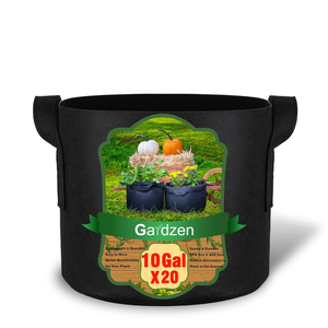 Gardzen 9-Pack 10 Gallon Grow Bags, Aeration Fabric Pots with Handles, Heavy Duty Plant Bags for Plants