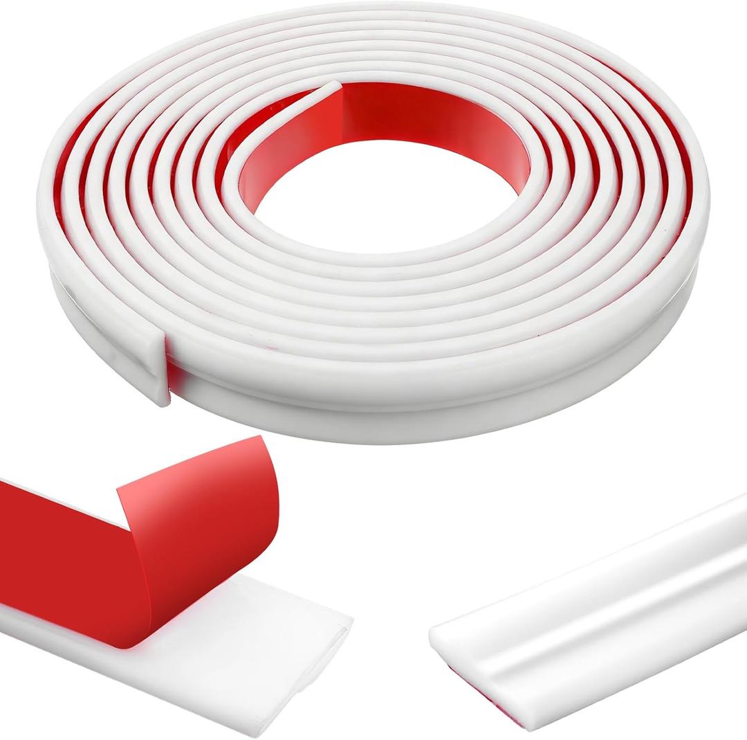 20Ft Molding Trims Peel and Stick Chair Rail Moulding for Wall Self Adhesives Flexible Border Trims for Wall Corner Protector Mirror Frame Door and Window Decoration