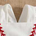 Noubeau My First Halloween Baby Girl Outfit Newborn Pumpkin Bubble Romper Bodysuit Corduroy Overalls Infant Ghost Clothes (White)