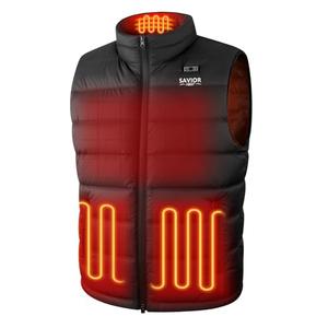 SAVIOR HEAT Men’s Heated Vest, Lightweight Water-Resistant Insulated Electric Heating Vest for Camping Hiking, Size XXL