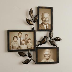 4x6,5x7 Vintage Black Collage Metal Picture Frames, 3-Pack Photo Collage Frame for Wall Decor,H 14 inch x W 14.6 inch