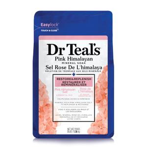 Dr Teal's Epsom Salt Magnesium Soak, Restore & Replenish with Pink Himalayan Salt, 3 lbs
