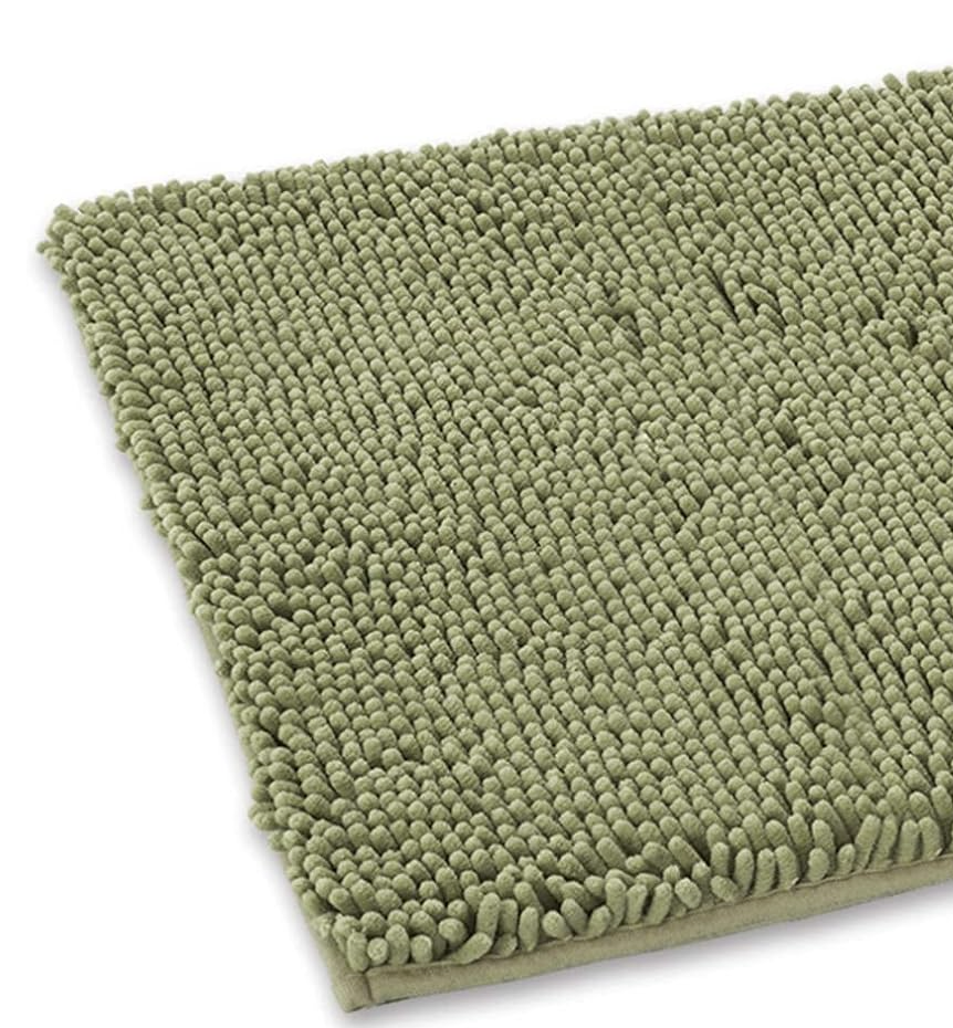 ITSOFT Plush Bathroom Rug 28x20, Absorbent Machine Washable Non Slip Chenille Bath Mats, Quick Dry Bathmat, Bath Rugs for Bath, Shower, Bedroom, or Door Mat