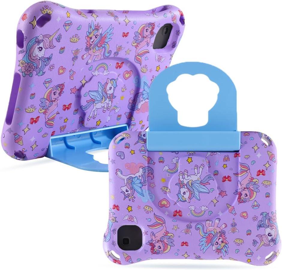 Onn 10.1 Kids Tablet Case,Onn 10.1 inch 2024 4th Generation 100135925 Case for Boy Girl Unicorn EVA Kid-Proof with Stand Handle Shockproof Kid-Friendly Durable Cover (KL)