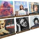 Heimera Vinyl Record Shelf Wall Mount, 6 Pack 12 inch Album Record Holder Display, Wood Floating Shelves for Wall Decor, Album Shelves, Kids Bookshelf, Magazine Rack, Walnut