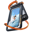 TORRAS IP68 Waterproof Phone Pouch Double Space, Floating Waterproof Phone Case with Lanyard for iPhone 17 Pro Max 16 15 14 S26 S25, Phone Dry Bag Vacation Cruise Ship Travel Essentials 7.0'', Black