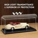 1:18 No Assembly Diecast Display Case with Plastic Base - Acrylic Model Car Display Boxes - Dustproof Showcase for Collectibles Memorabilia (1, 1:18)
