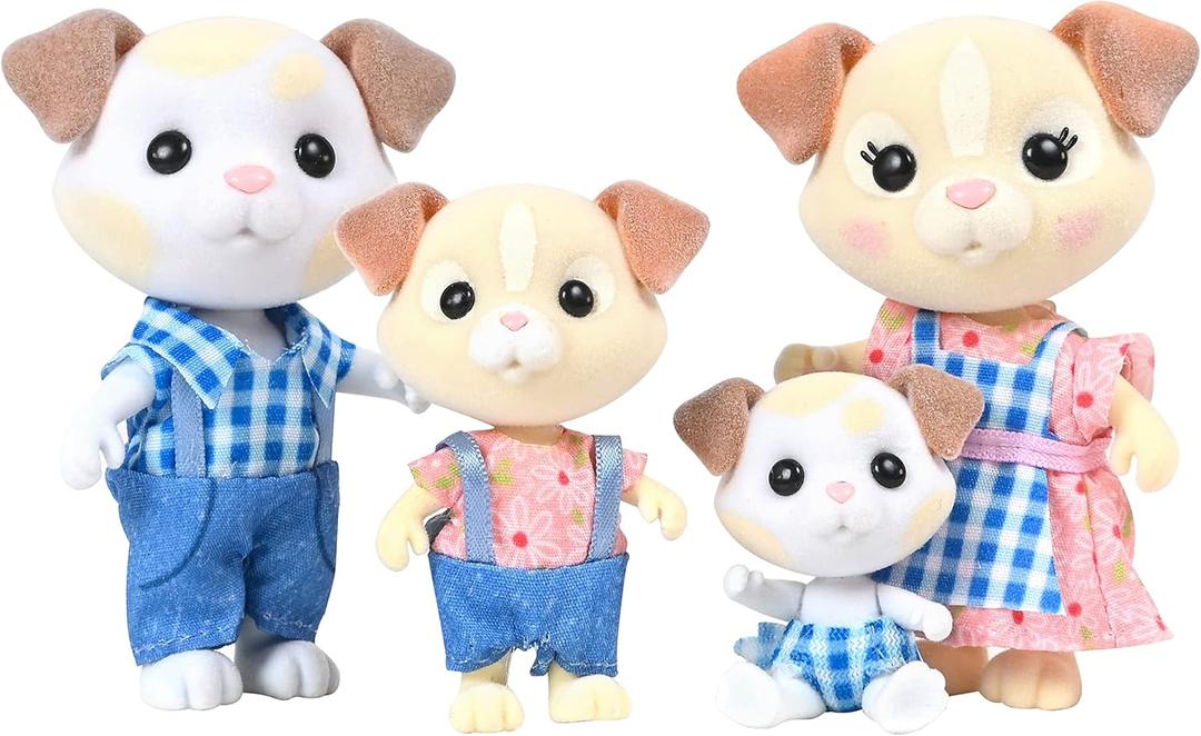 The Barksters Dog Family, 4 Miniature Doll Figures, Small