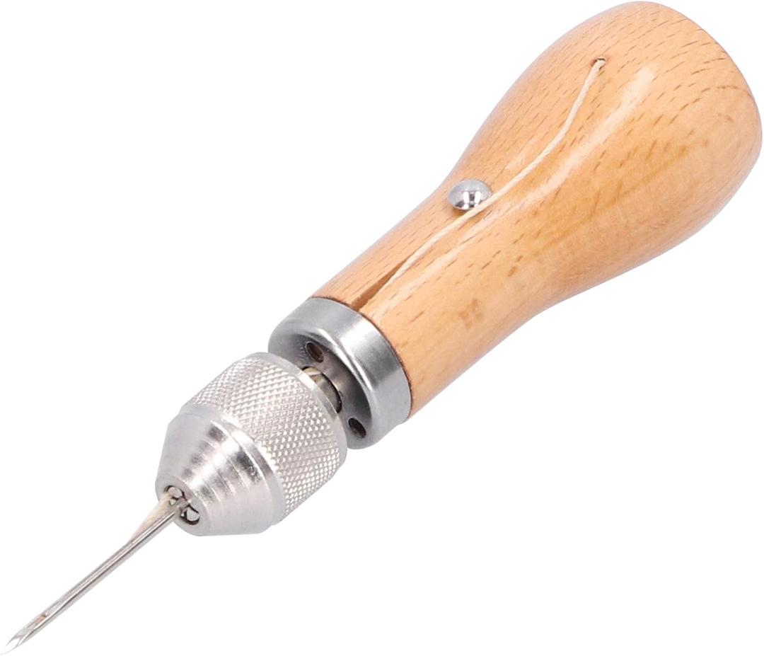 Leather Sewing Awl, Professional Leathercraft Accessories Stitcher Needles Kit, Hand Stitch Repair Canvas, Upholstery, Bag, Shoe, Belt Repair Lockstitch Set