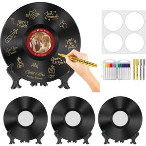 Vinyl Record Wedding Guest Book Alternative, DIY Birthday Farewell Guest Book Alternatives, Wedding Unique Decoration or Gift for Vinyl Record Lovers.