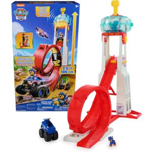 PAW Patrol: Rescue Wheels Super Loop Tower HQ, with Light, Sound, Vehicle Launcher, Chase Action Figure & Toy Truck, Kids Toys for Boys & Girls Age 3+