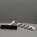 Floor Scrub Brush with Long Handle, 3 in 1 Scrape and Heavy-Duty Stiff Bristle Scrubber Brush for Cleaning Shower Bathroom, Patio, Pool, Garage, Kitchen, Wall and Deck (White, 1 Pack)