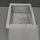 Vintage Glass Jewelry Box Keepsake Box with Hinged Lid, Great for Storage Trinket/Jewelry/Card/Photo, Stainless Steel Decorative Box for Dresser-15612BBXG (Middle)