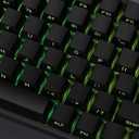 XVX PBT Keycaps - Side Print Keycaps 60 65 75 100 Percent, Double Shot Shine Through Custom Key caps, Black 136 Keys Set, OEM Profile, Minimalist Style Phantom for Cherry Gateron MX Switche Keyboard