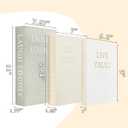 Aesthetic Decorative Books, Set of 3 Linen Fake Book Boxes, Faux Book Decor for Coffee Table, Bookshelf, Entryway Tables
