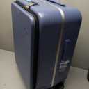 mixi Carry On Luggage with Cup Phone Holder and Charger Hard Shell Suitcases with Spinner Wheels,20 Inch Sapphire Blue