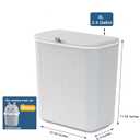 2.4 Gallon Kitchen Compost Bin for Counter Top or Under Sink, Hanging Small Kitchen Trash Can with Lid, Wall Mounted Waste Basket Bin Garbage Can for Bathroom (Grey)