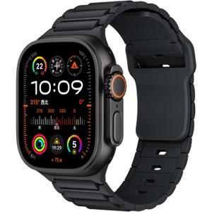 Sport Band for Apple Watch Bands for Men 44mm 45mm 49mm 42mm,Soft Silicone Replacement Strap Wristbands Compatible with iWatch Series 11 10 9 8 7 6 5 4 3/SE 2nd/Ultra 2/3 49 mm