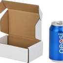 100 Pack 6x4x2 inches Small Shipping Boxes, Kraft Corrugated Cardboard Boxes for Mailing Packing, White