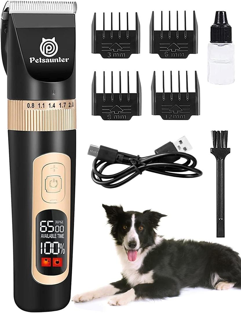 Dog Clippers for Grooming, 4-Speed & LCD, Low Noise Electric Trimmer for Grooming, TypeC Rechargeable Dog Hair Clippers, Super Quiet for Dogs & Pets with Thick or Heavy Coats(C95) Dog Clippers for Grooming, 4-Speed & LCD, Low Noise Electric Trimmer for Grooming, TypeC Rechargeable Dog Hair Clippers, Super Quiet for Dogs & Pets with Thick or Heavy Coats(C95)