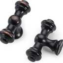 Asidrama 6 Pack Oil Rubbed Bronze Kitchen Cabinet Knobs Dresser Knobs Drawer Knob Cabinet Hardware Zinc Knob for Dresser Drawers (Single Hole Knob)