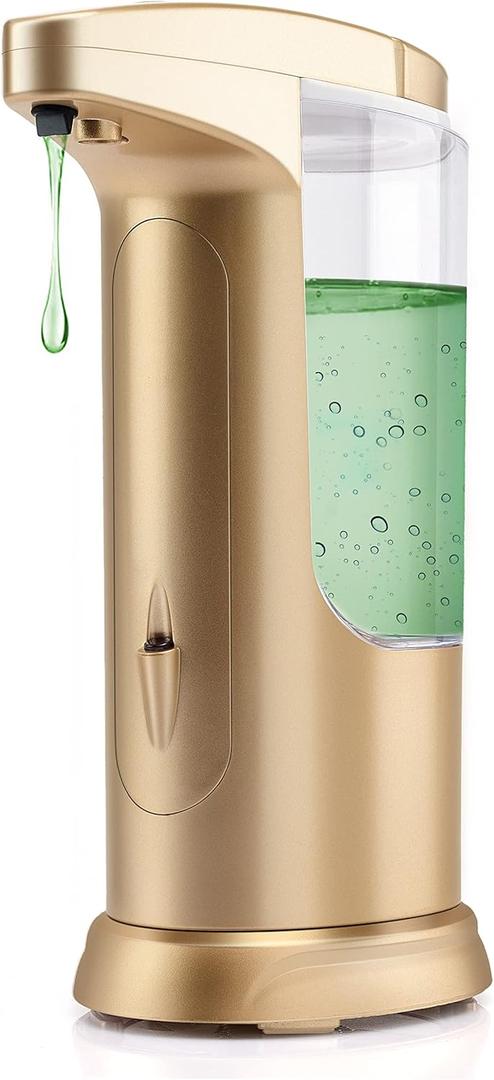 Automatic Soap Dispenser Touchless Sensor - Electric Liquid Soap Dispenser Touch Free with Adjustable Volume Switches for Kitchen Bathroom Countertop Shower Hotel,  (Not Gold ( Image Color))