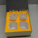 KANARS Old Fashioned Whiskey Glasses with Luxury Box - 10 Oz Rocks Barware For Scotch, Bourbon, Liquor and Cocktail Drinks - Set of 4 - Men Gift