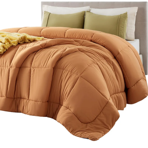 edsure Comforter Duvet Insert - Quilted Comforters Full Size, All Season Duvet, GentleSoft Down Alternative Bedding, with 8 Tabs, Gifts for Women/Men, Burnt Orange, Full 86 x 82 Inches, Burnt Orange 