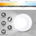 STAR-SPANGLED Push Tap Light, 2.8 Mini Night Touch LED Puck Lamp, Portable Under Cabinet Lighting AAA Battery Operated Powered, DIY Stick On Lights for Closet, Counter, Kitchen, Cool White, 5 Pack