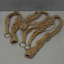 Dahey Macrame Plant Hanger Set of 3 with Hooks Indoor Hanging Planter Basket 35"/29"/23" Handmade Woven Cotton Rope Flower Pot Crochet Plant Holder Stand for Boho Home Decor No Tassels,Brown