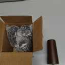 4 Inches Round Solid Wood Furniture Legs Set of 4, Brown Wooden Replacement Feet with Threaded 5/16'' Hanger Bolts for Sofa, Couch, Armchair, Cabinet, TV Stand, Ottoman and Dresser