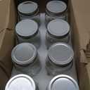 Glass Regular Mouth Mason Jars, 16 oz Clear Glass Jars with Silver Metal Lids for Sealing, Canning Jars for Food Storage, Overnight Oats, Dry Food, Snacks, Candies, DIY Projects (8PACK)