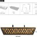 Window Boxes Planters: 2 Pack 24 Inch Railing Planter Box with Adjustable Brackets for Porch Fence Patio Balcony Hanging Flower Baskets with Coco Liners for Outdoor Garden Decor - Bronze