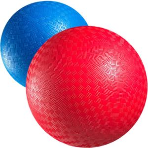 Red & Blue Kickball Set - (9 Inch) with Pump for Toddlers Kids & Adults - Indoor & Outdoor Gym Sports Toys - Fun Playground Balls for Kids Dodgeball, Four Square, PE, Games, Recess and More
