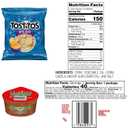 Frito Lay Tostitos Bitesize Rounds Chips and Salsa Dip Cups Variety Pack, (Pack of 24), Vegetarian, Blue (EXP 09/23/26)