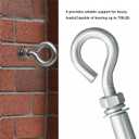 5 Pack 304 Stainless Steel Heavy Duty Eyebolt Anchors, M10 Concrete Wall Anchors with Ring, Expansion Eyebolt Fasteners for Hanging & Lifting in Concrete/Masonry