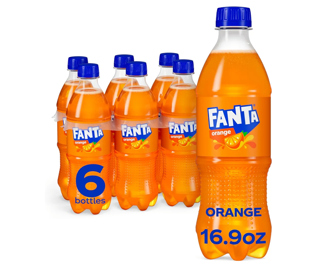 Fanta Orange Soda Soft Drink, 16.9 fl oz Bottles, 6 Pack (BB: February 23, 2026)