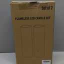 4" x 14" Large Waterproof Outdoor Flameless Candles Battery Operated LED Flickering Pillar Candles with Remote and Timer for Indoor Outdoor Lanterns, Off White, Long Lasting, Set of 2