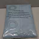 Teal Long No Hook Shower Curtain with Snap in Liner, 230GSM Waffle Weave Shower Curtains for Bathroom, 71W x 86H