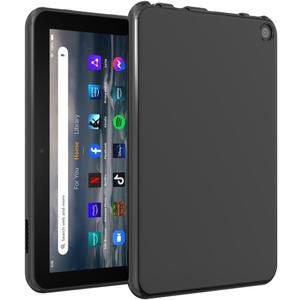 Case for Kindle Fire 7 Tablet (2022 Release-12th Gen) 7-Inch, [Lightweight + Protective] Shockproof Soft Ultra Slim Cover, Black