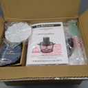 La Reveuse Food Processor,Electric Food Chopper with 7-Cup (1.7L) Glass Bowl, 4 Bi-Level Blades for Chopping,Grinding,Mincing,Whisking,Meal Prep,300W,Blue